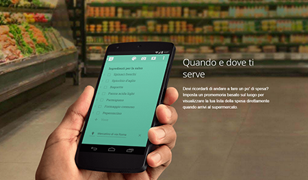 Lista della spesa con Google Keep