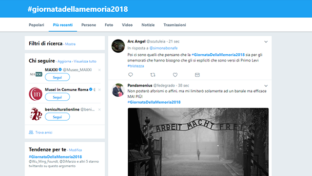 #giornatadellamemoria2018