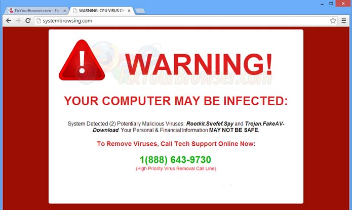 pop up virus