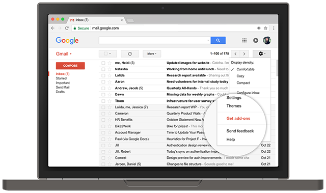 Componenti aggiuntivi per Gmail