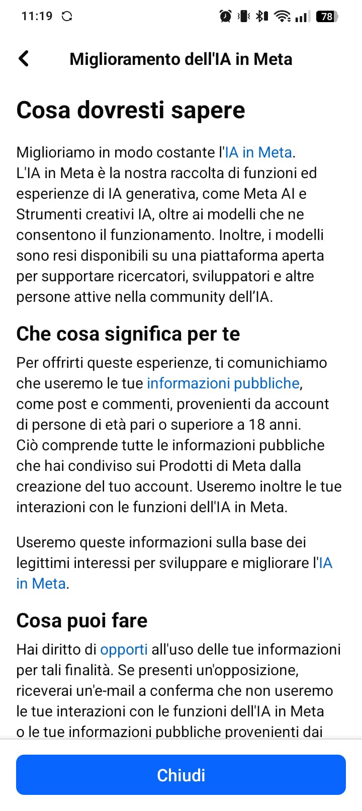 informativa Meta AI