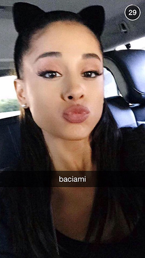 Ariana Grande su Snapchat