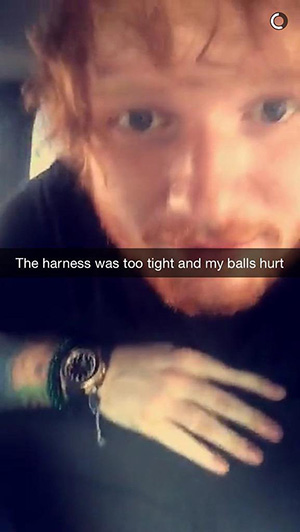 Ed Sheehan su Snapchat