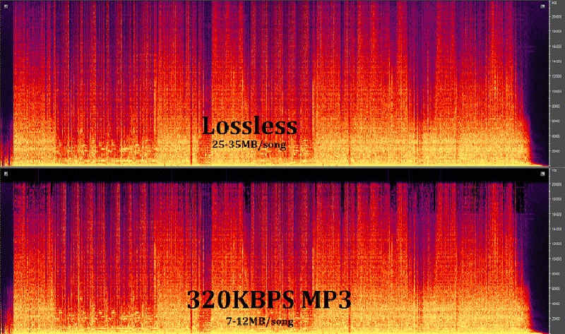 Confronto fonometrico tra file lossless e file audio mp3