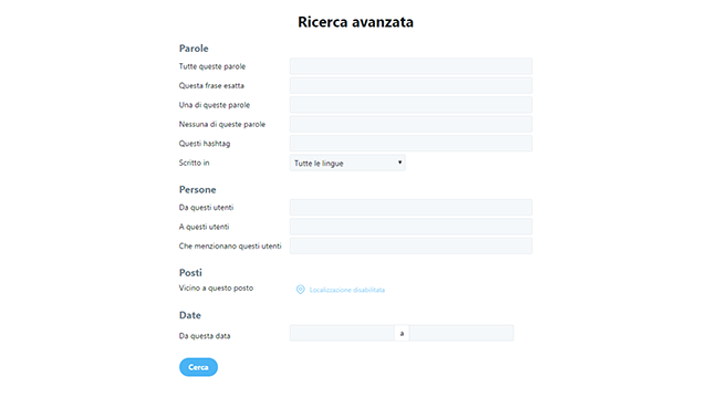 ricerca avanzata twitter