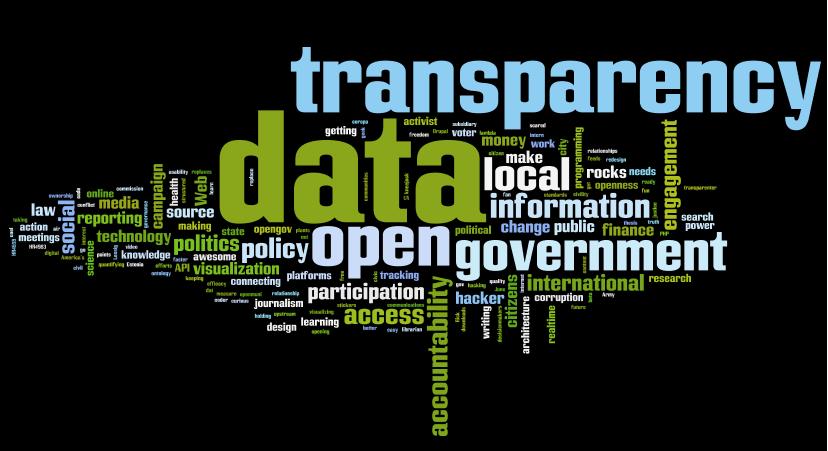 La nuvola degli argomenti relativi agli open data