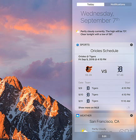 Il nuovo sistema di notifiche macOS Sierra