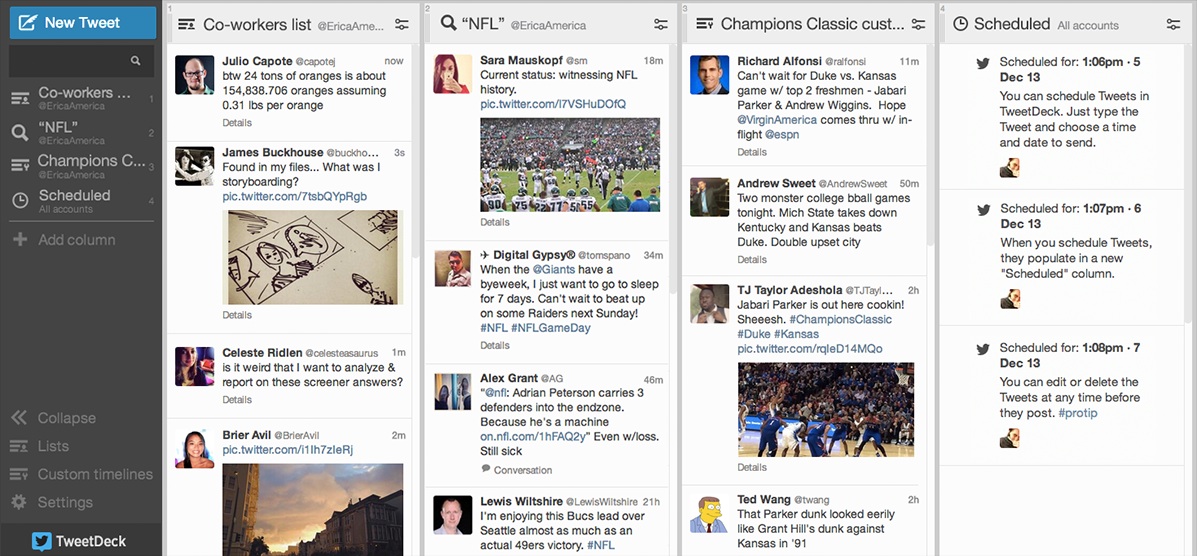 tweetdeck, app desktop per gestire twitter