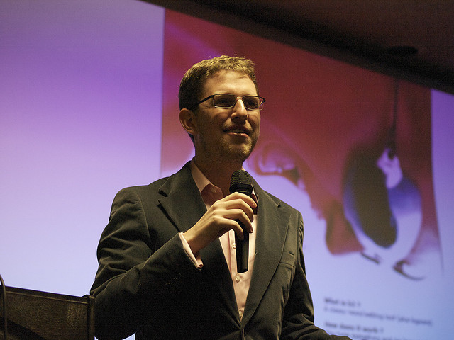 Matt Mullenweg nel corso di una conferenza