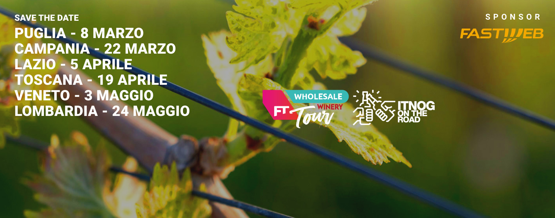 Fastweb è sponsor del Wholesale Winery Tour